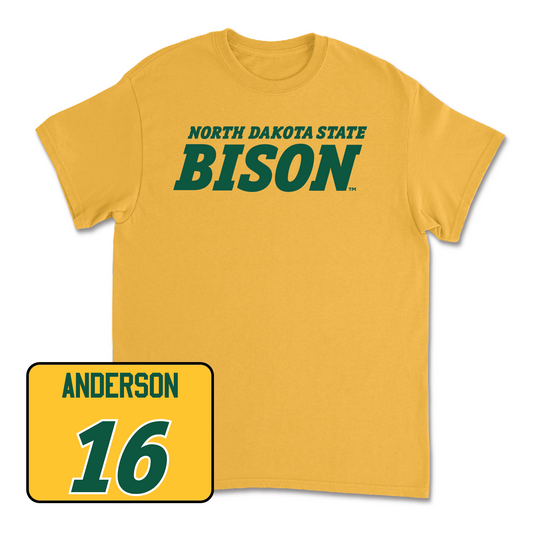 Gold Football Bison Tee - Peter Anderson