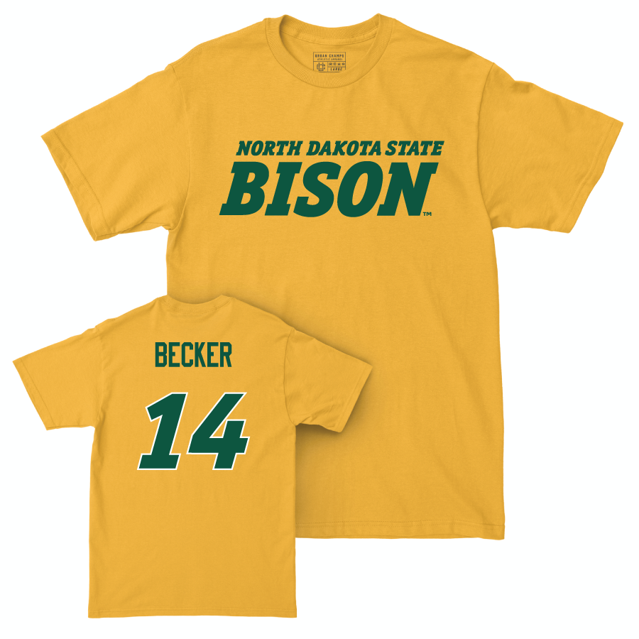 Gold Baseball Bison Tee   - Colten Becker