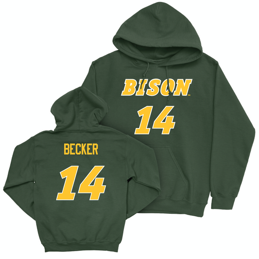 Green Baseball Player Hoodie   - Colten Becker