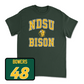 Green Football College Tee - Caleb Bowers