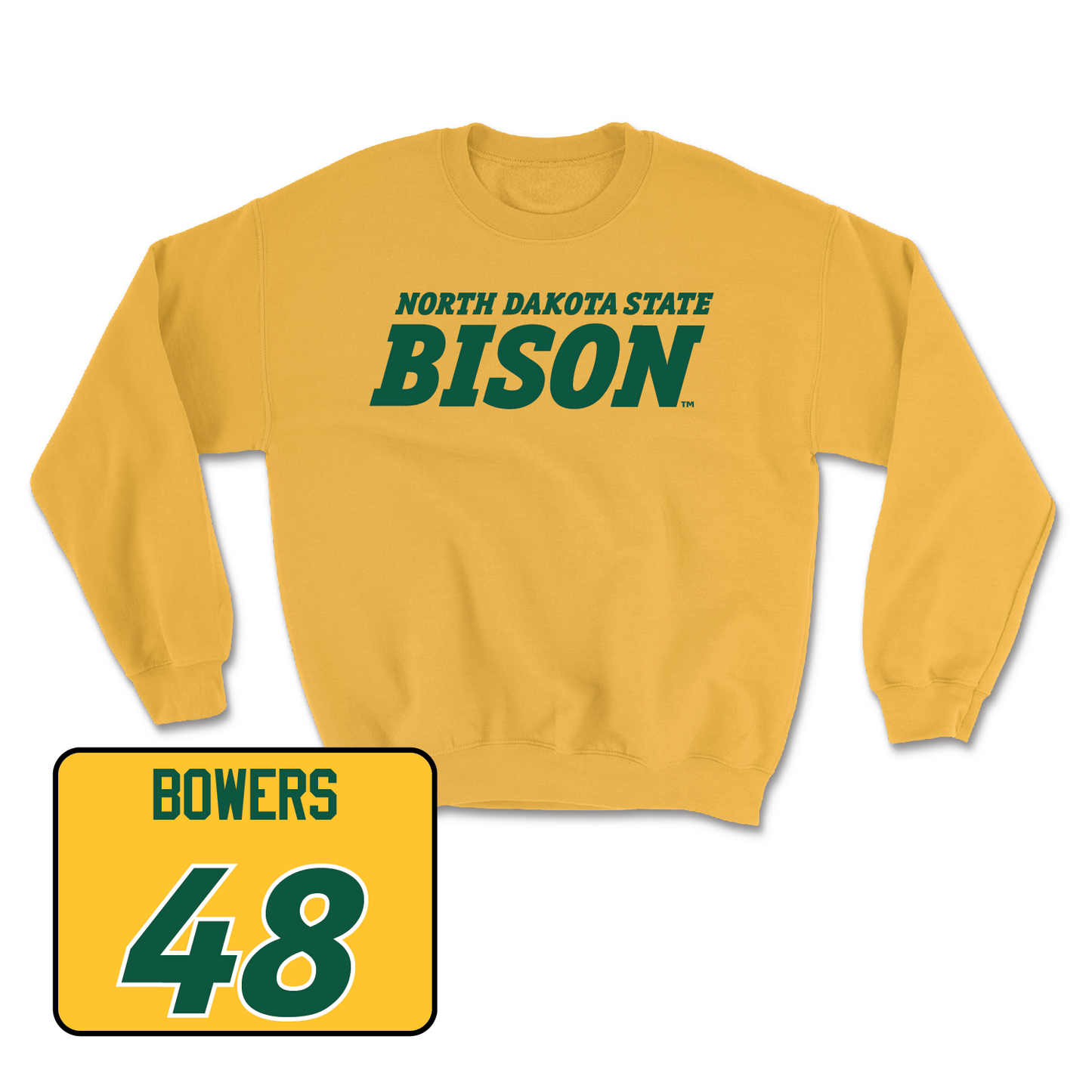 Gold Football Bison Crew - Caleb Bowers