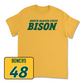 Gold Football Bison Tee - Caleb Bowers