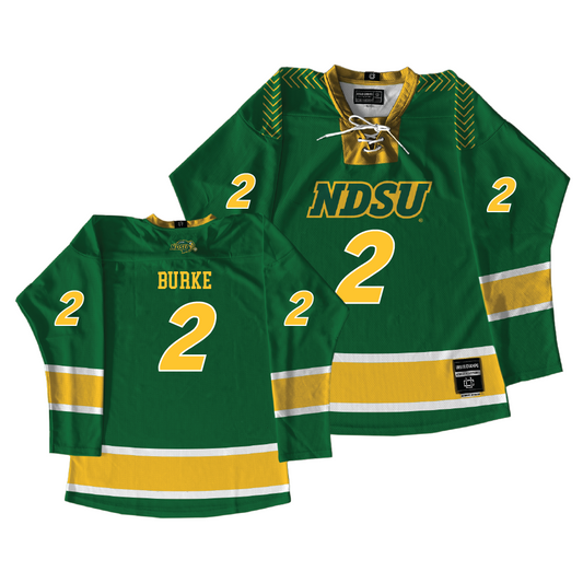 Exclusive: NDSU Men's Basketball Green Hockey Jersey - Jeremiah Burke #2