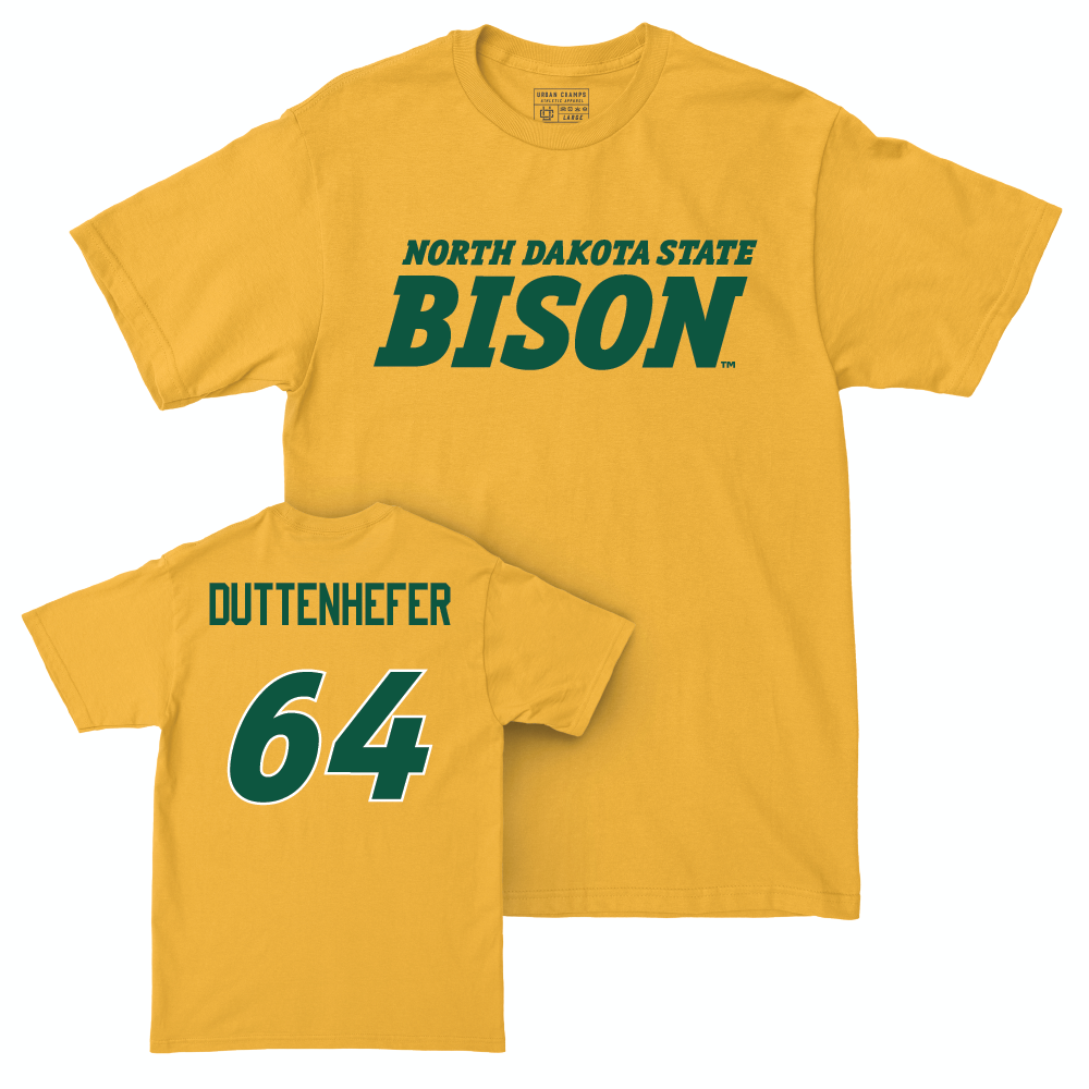 Gold Football Bison Tee - Jaxon Duttenhefer