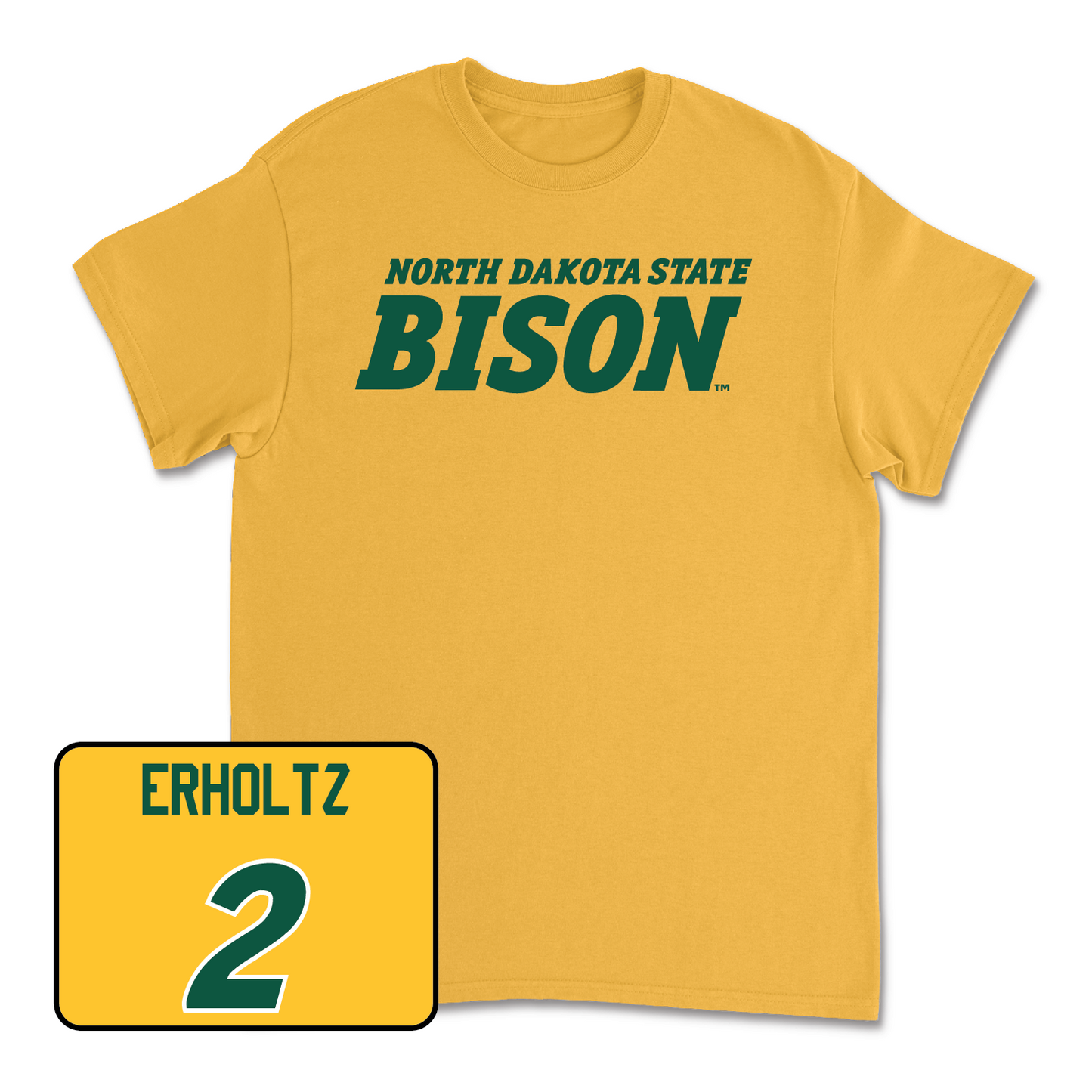 Gold Men's Golf Bison Tee - Beck Erholtz