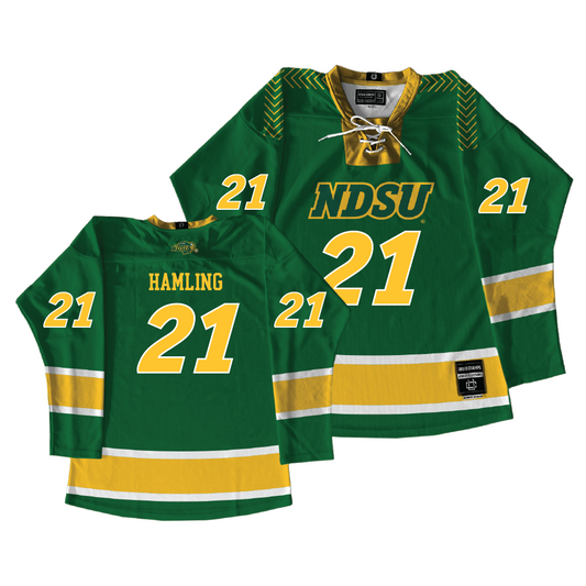 Exclusive: NDSU Women's Basketball Green Hockey Jersey - Taryn Hamling #21