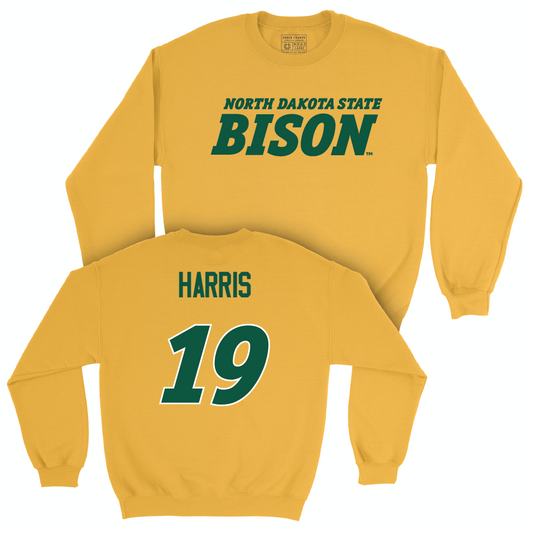 Gold Football Bison Crew - Chris Harris | #19