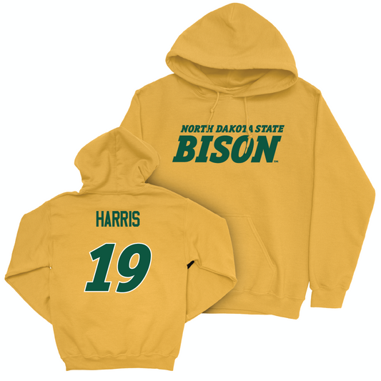 Gold Football Bison Hoodie - Chris Harris | #19