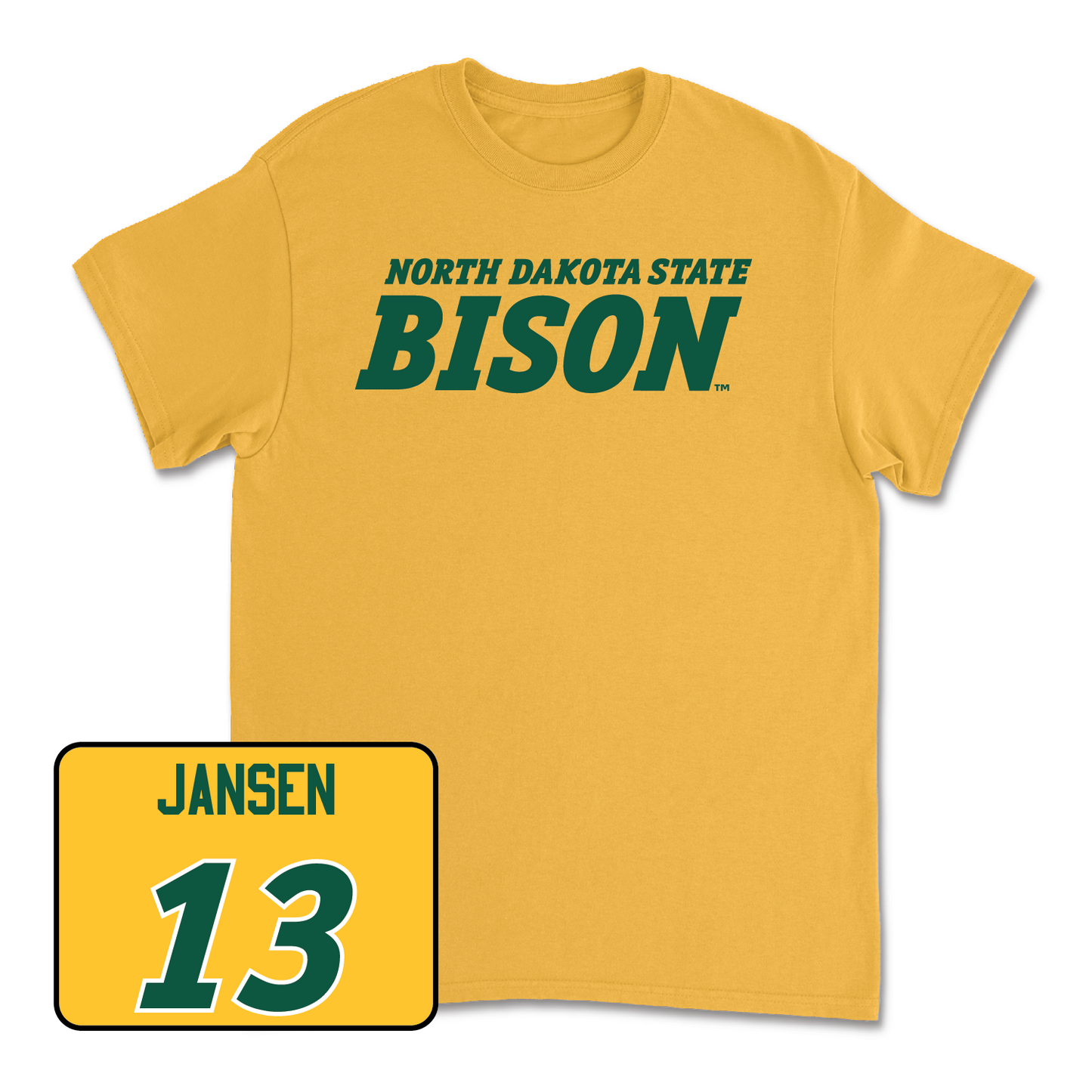 Gold Women's Volleyball Bison Tee - Lauren Jansen