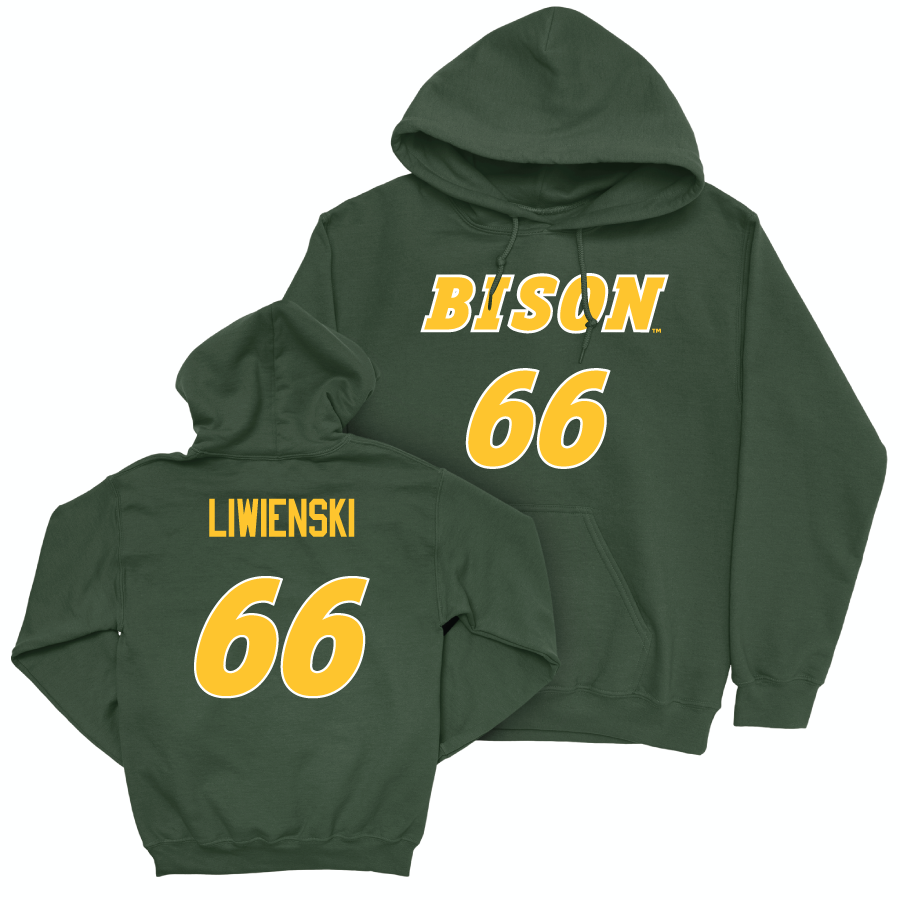 Green Football Player Hoodie   - Jack Liwienski