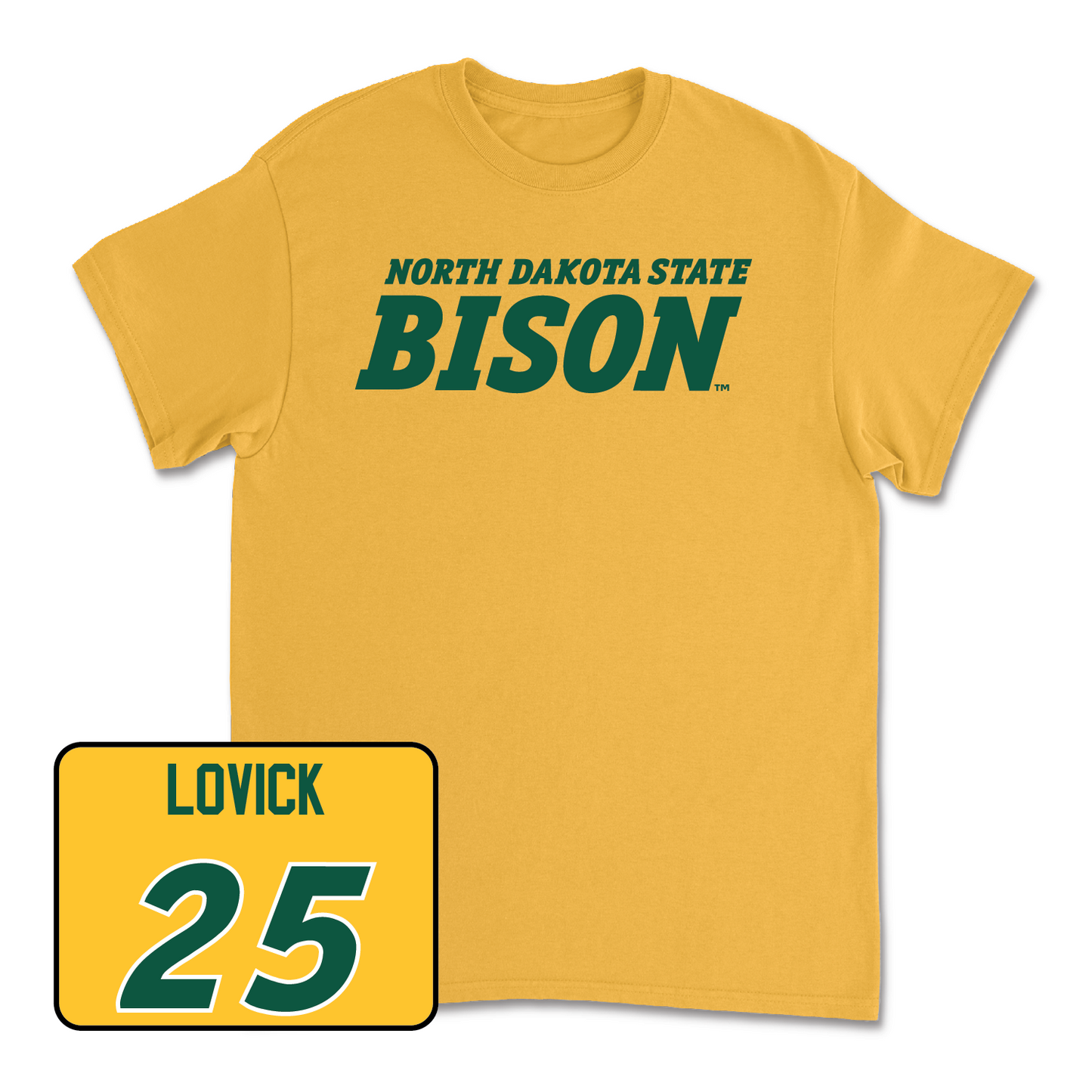 Gold Women's Soccer Bison Tee - Olivia Lovick