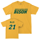 Gold Men's Basketball Bison Tee - Tajavis Miller