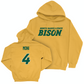 Gold Men's Basketball Bison Hoodie  - Jacksen Moni