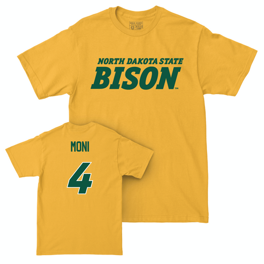 Gold Men's Basketball Bison Tee  - Jacksen Moni