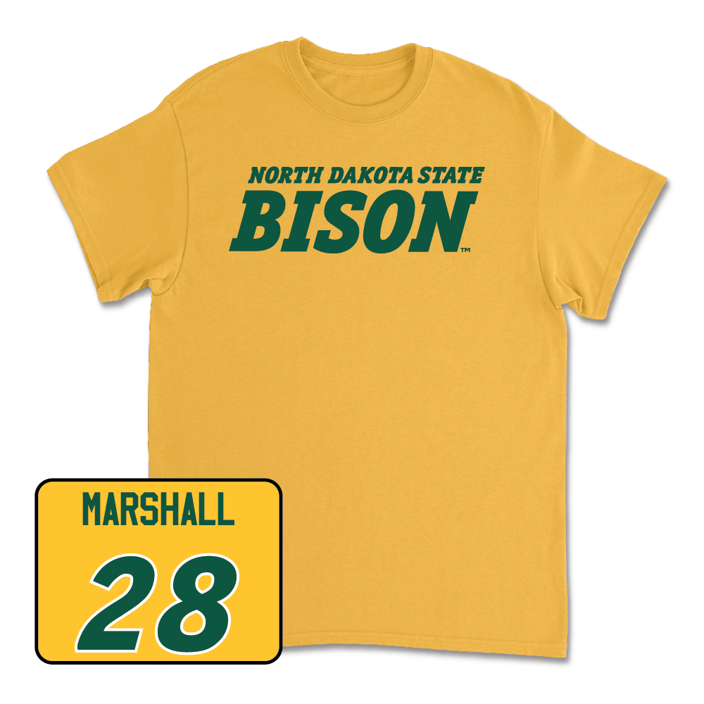 Gold Football Bison Tee - TK Marshall