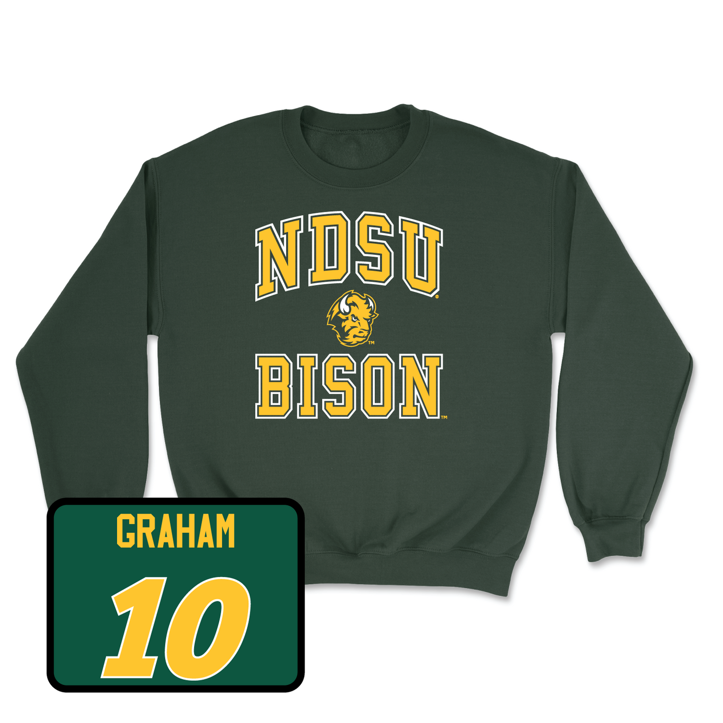 Green Women's Basketball College Crew Youth Large / Abby Graham | #10