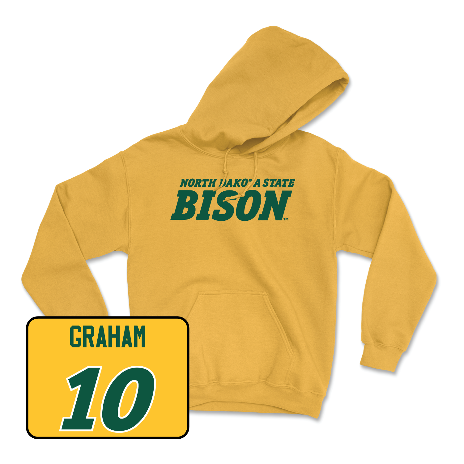 Gold Women's Basketball Bison Hoodie 3X-Large / Abby Graham | #10