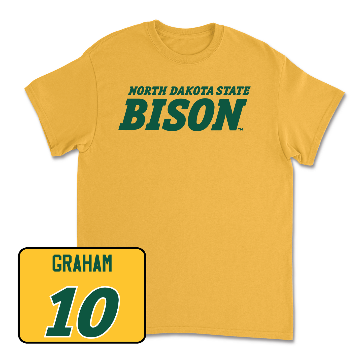 Gold Women's Basketball Bison Tee Youth Large / Abby Graham | #10