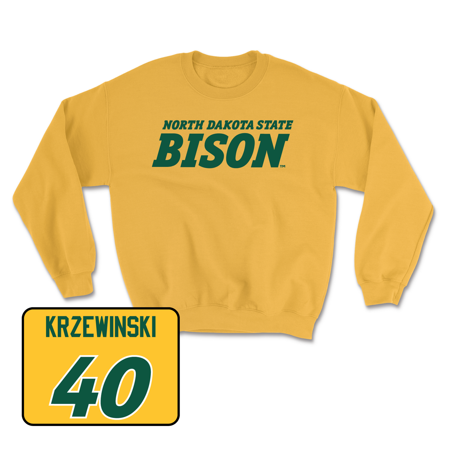 Gold Women's Basketball Bison Crew Youth Large / Abby Krzewinski | #40
