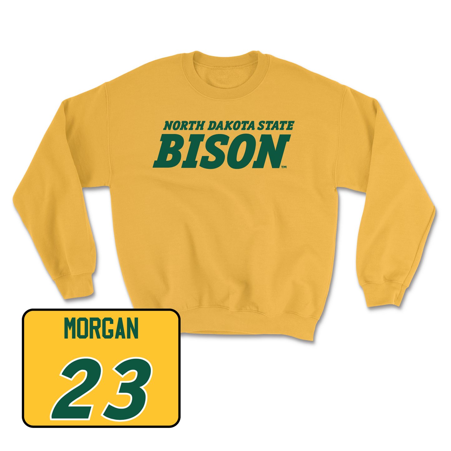 Gold Men's Basketball Bison Crew Youth Large / Andrew Morgan | #23