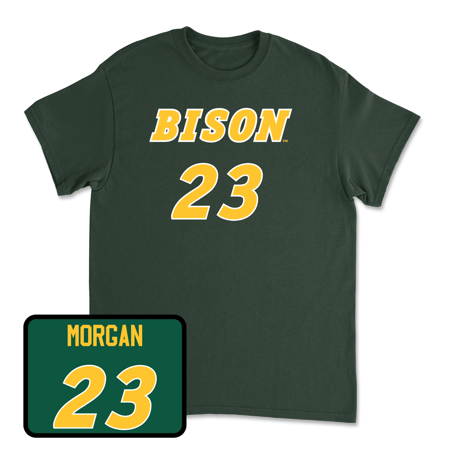 Green Men's Basketball Player Tee Youth Large / Andrew Morgan | #23