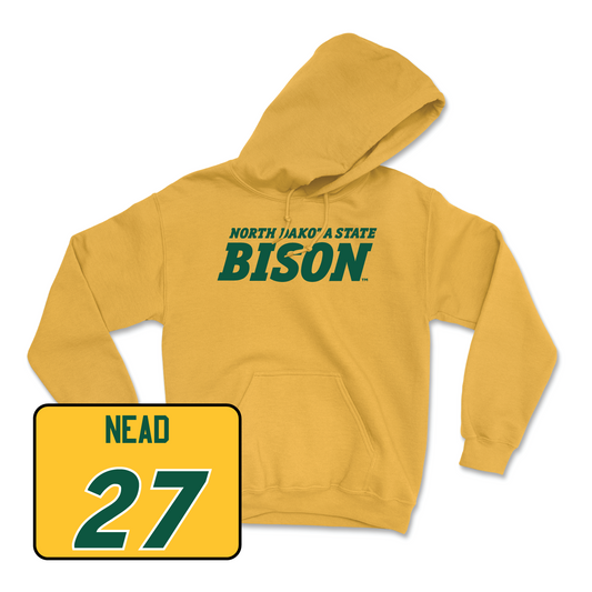 Gold Women's Soccer Bison Hoodie Youth Small / Alicia Nead | #27