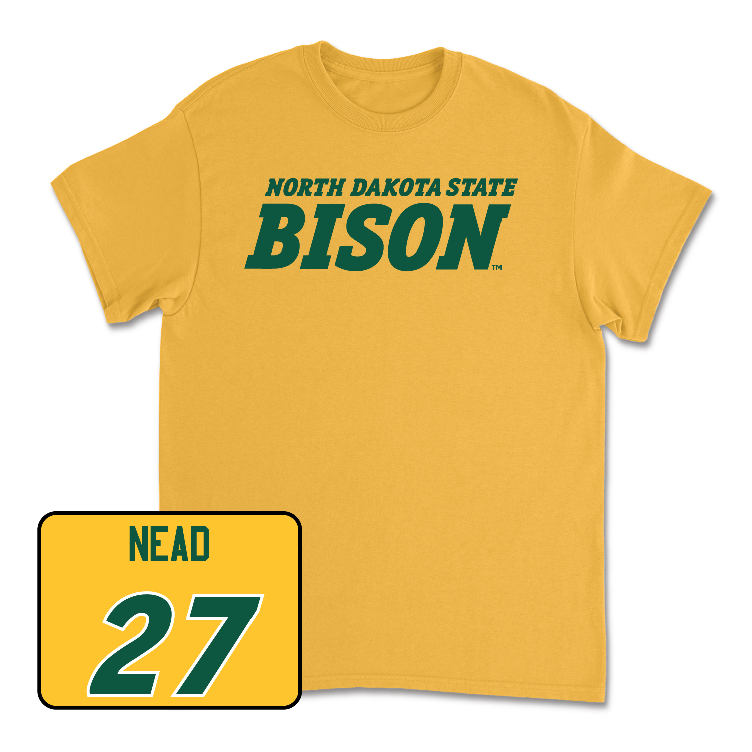 Gold Women's Soccer Bison Tee Large / Alicia Nead | #27