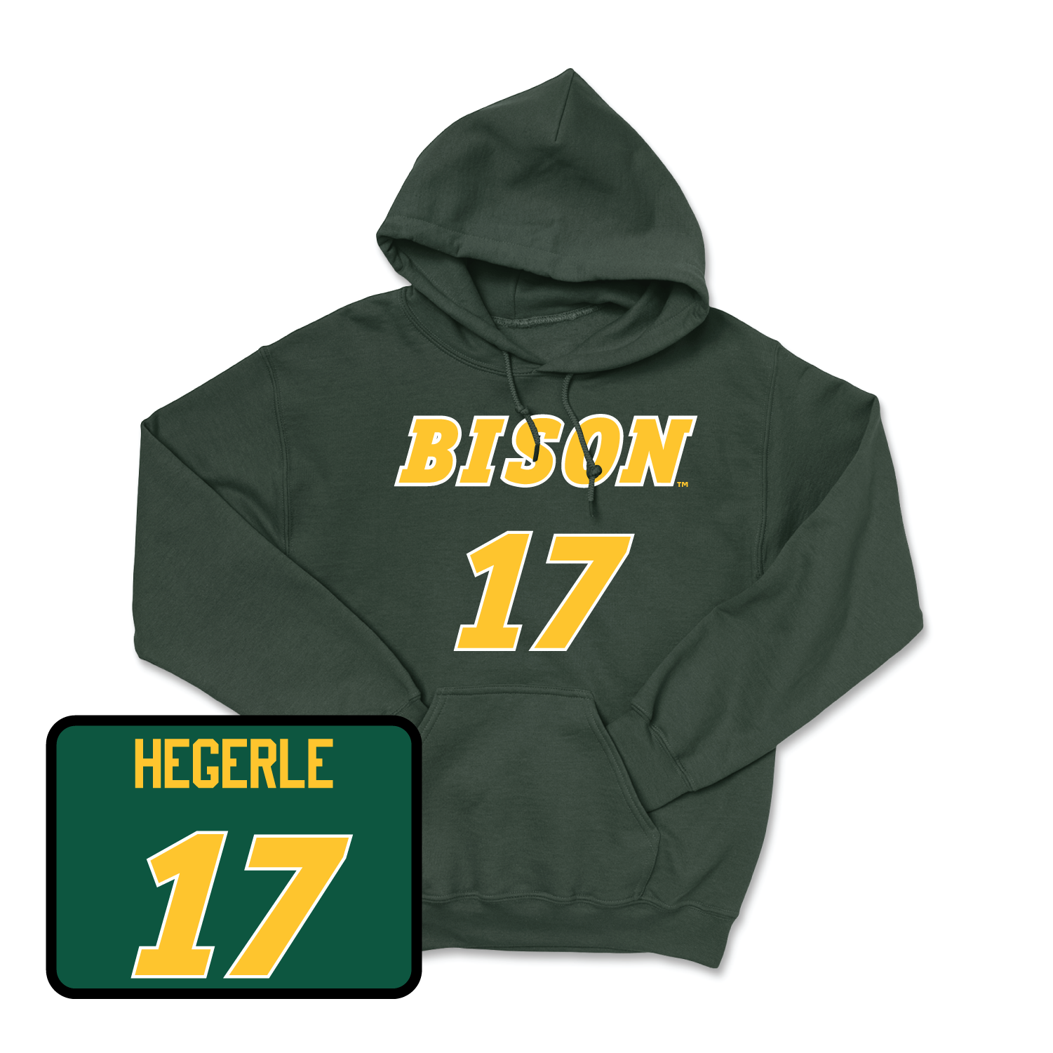 Green Football Player Hoodie Small / Carson Hegerle | #17