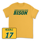 Gold Football Bison Tee Small / Carson Hegerle | #17
