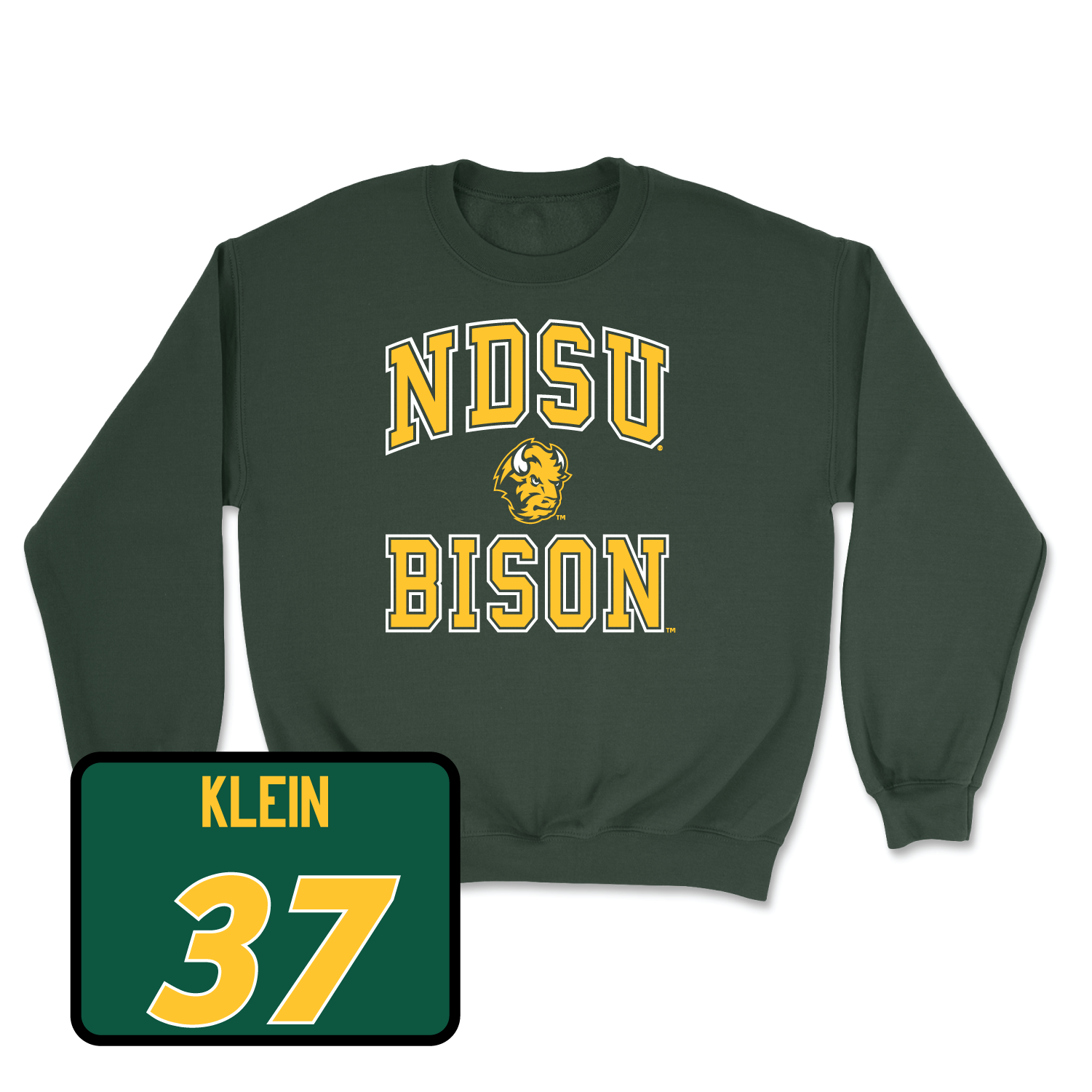 Green Football College Crew Youth Large / Drew Klein | #37