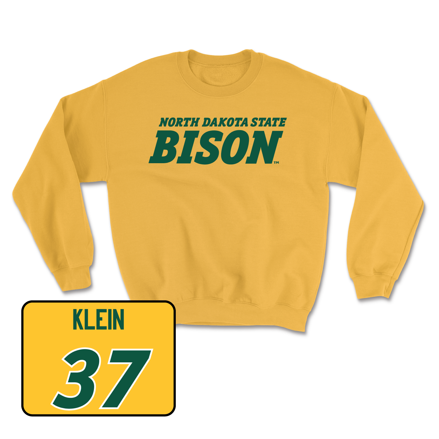 Gold Football Bison Crew Large / Drew Klein | #37