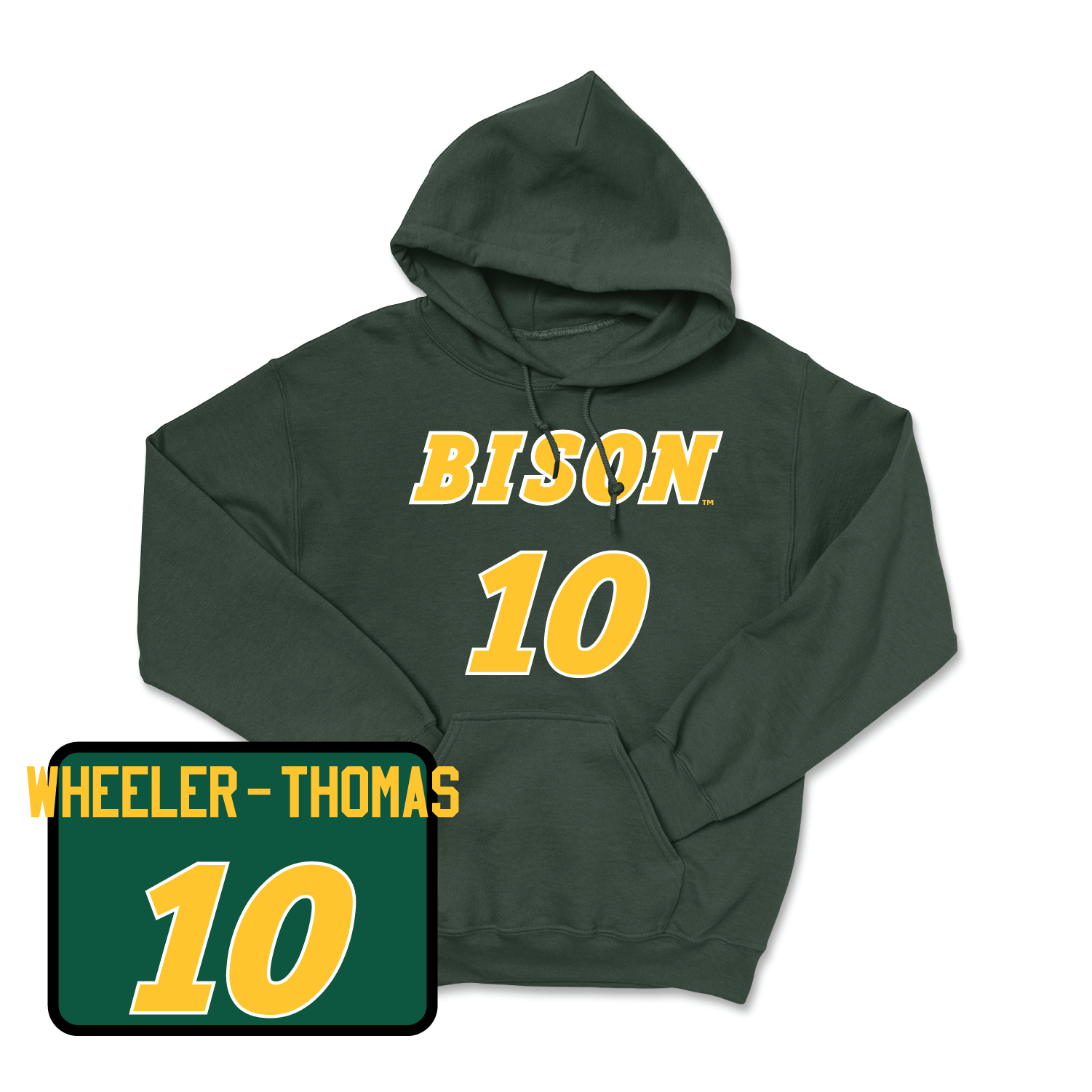 Green Men's Basketball Player Hoodie Medium / Damari Wheeler-Thomas | #10
