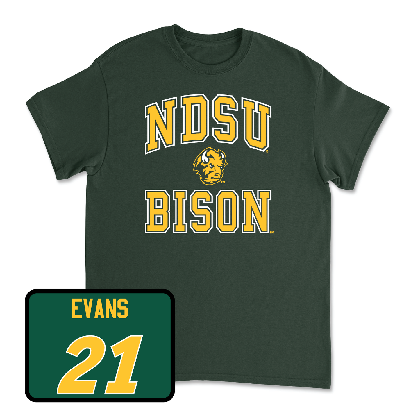 Green Women's Basketball College Tee Youth Large / Elle Evans | #21