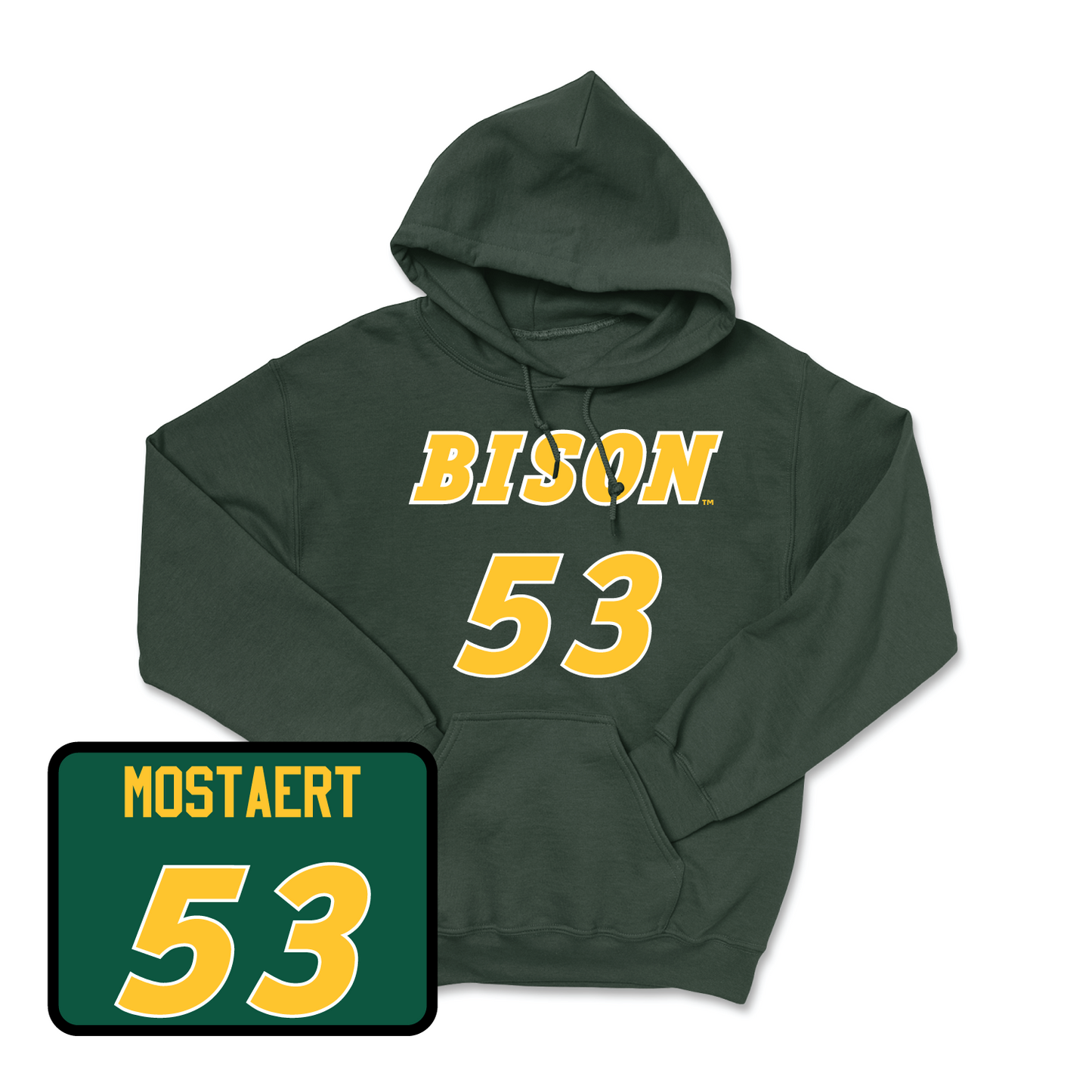 Green Football Player Hoodie Youth Large / Eli Mostaert | #53