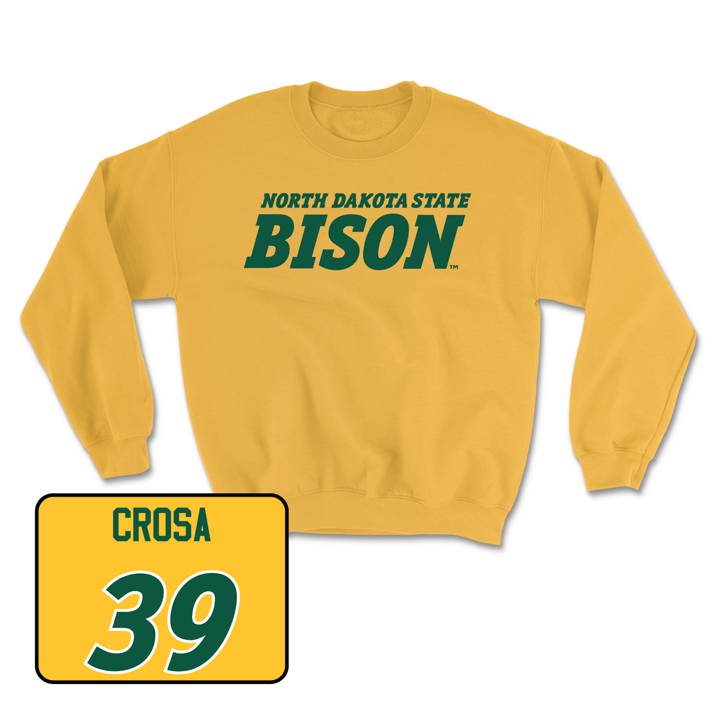 Gold Football Bison Crew Large / Griffin Crosa | #39