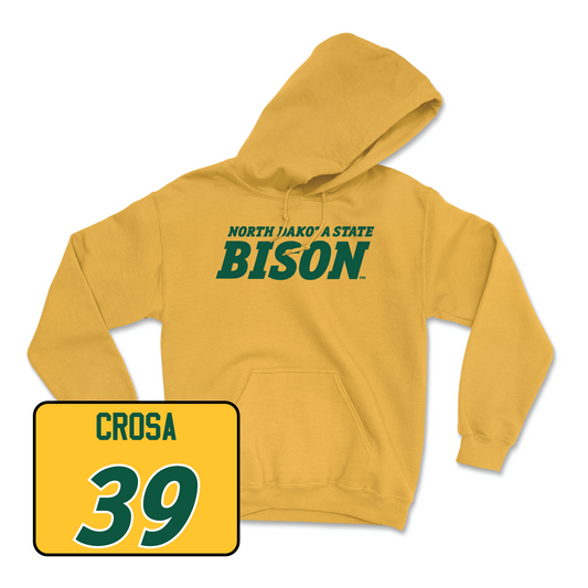 Gold Football Bison Hoodie Youth Small / Griffin Crosa | #39