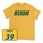 Gold Football Bison Tee Youth Large / Griffin Crosa | #39
