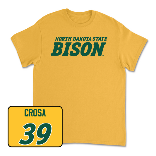 Gold Football Bison Tee Youth Small / Griffin Crosa | #39