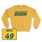 Gold Football Bison Crew Small / Hunter Brozio | #49