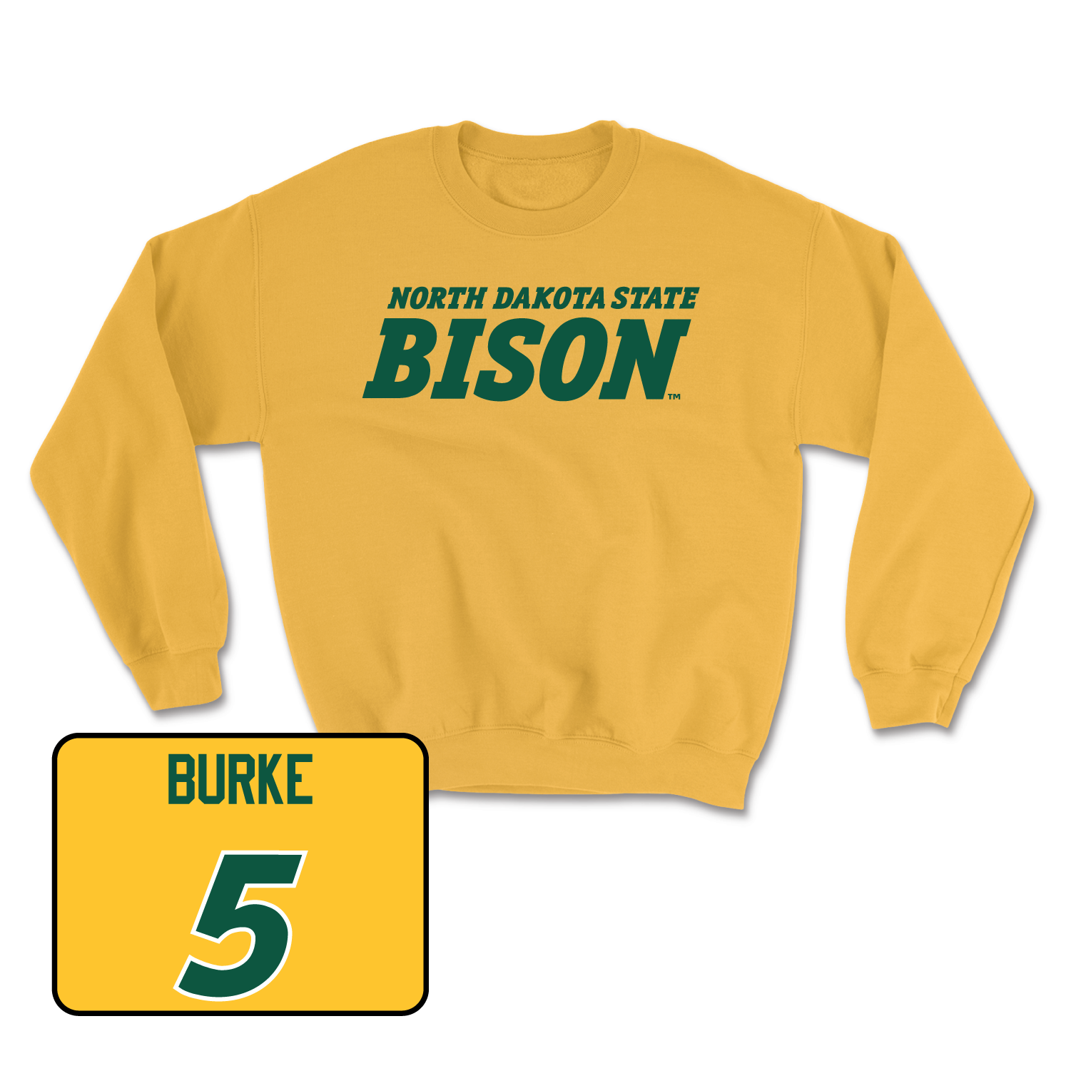 Gold Men's Basketball Bison Crew Youth Small / Jeremiah Burke | #5