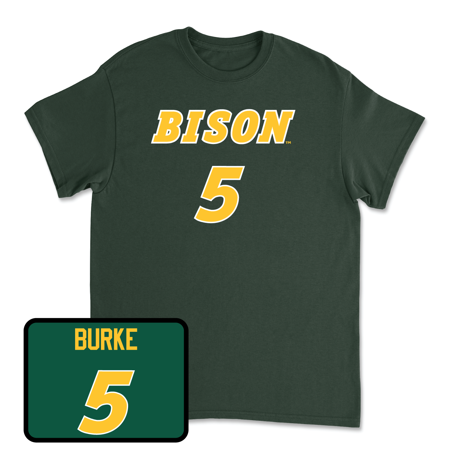 Green Men's Basketball Player Tee Youth Small / Jeremiah Burke | #5