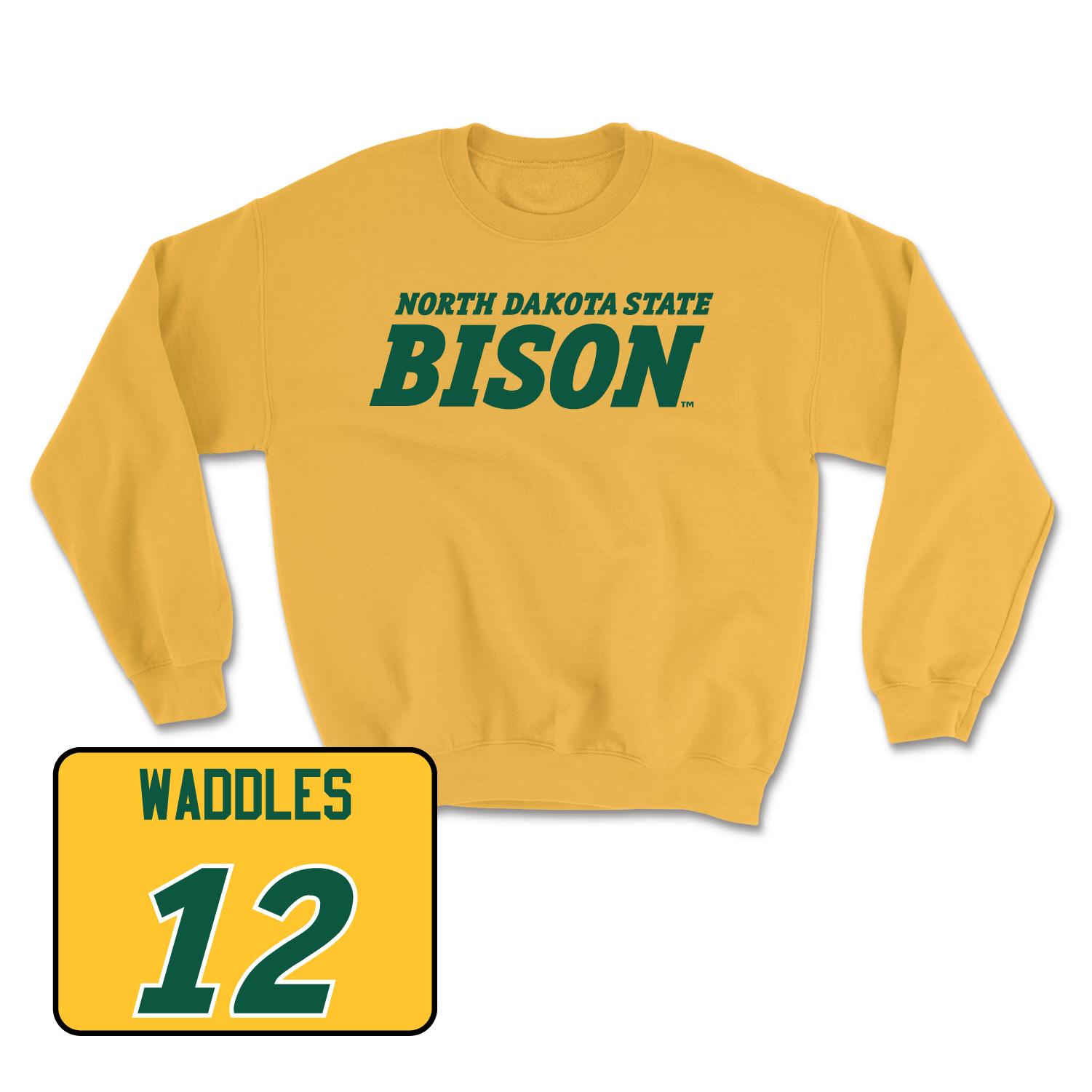 Gold Men's Basketball Bison Crew Small / Lance Waddles | #12