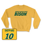 Gold Football Bison Crew 2 Youth Large / Marcus Sheppard | #10