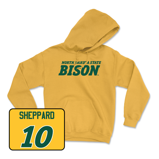 Gold Football Bison Hoodie 2 Youth Small / Marcus Sheppard | #10