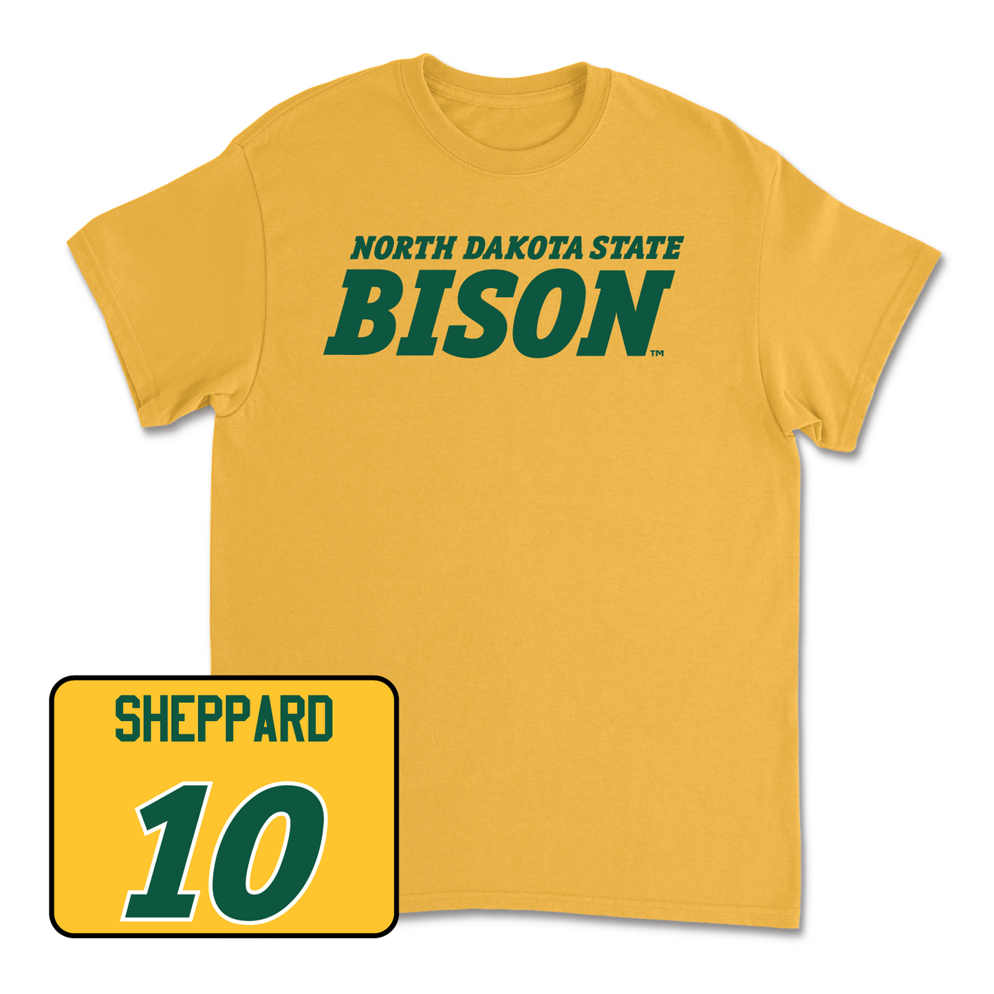 Gold Football Bison Tee 2 Large / Marcus Sheppard | #10