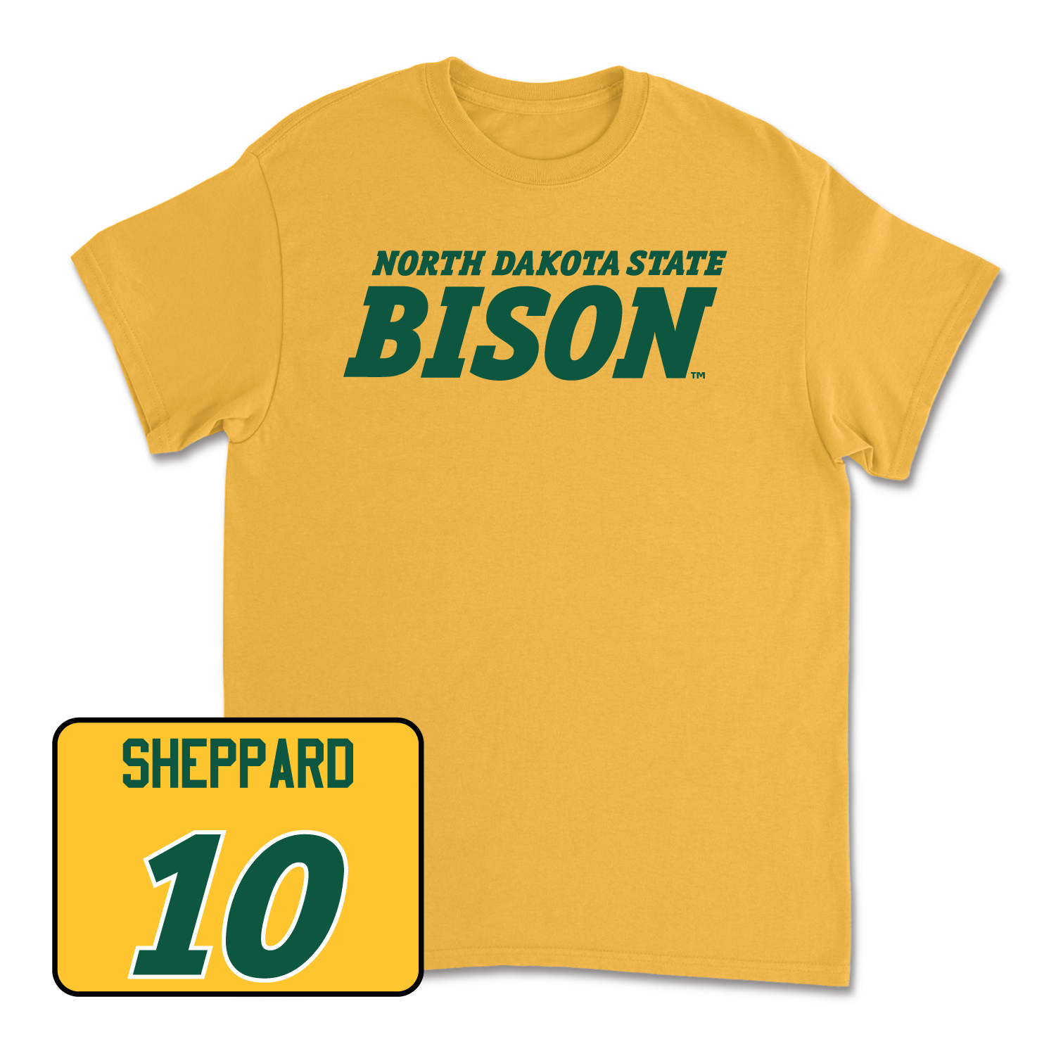 Gold Football Bison Tee 2 2X-Large / Marcus Sheppard | #10