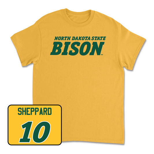 Gold Football Bison Tee 2 Youth Small / Marcus Sheppard | #10