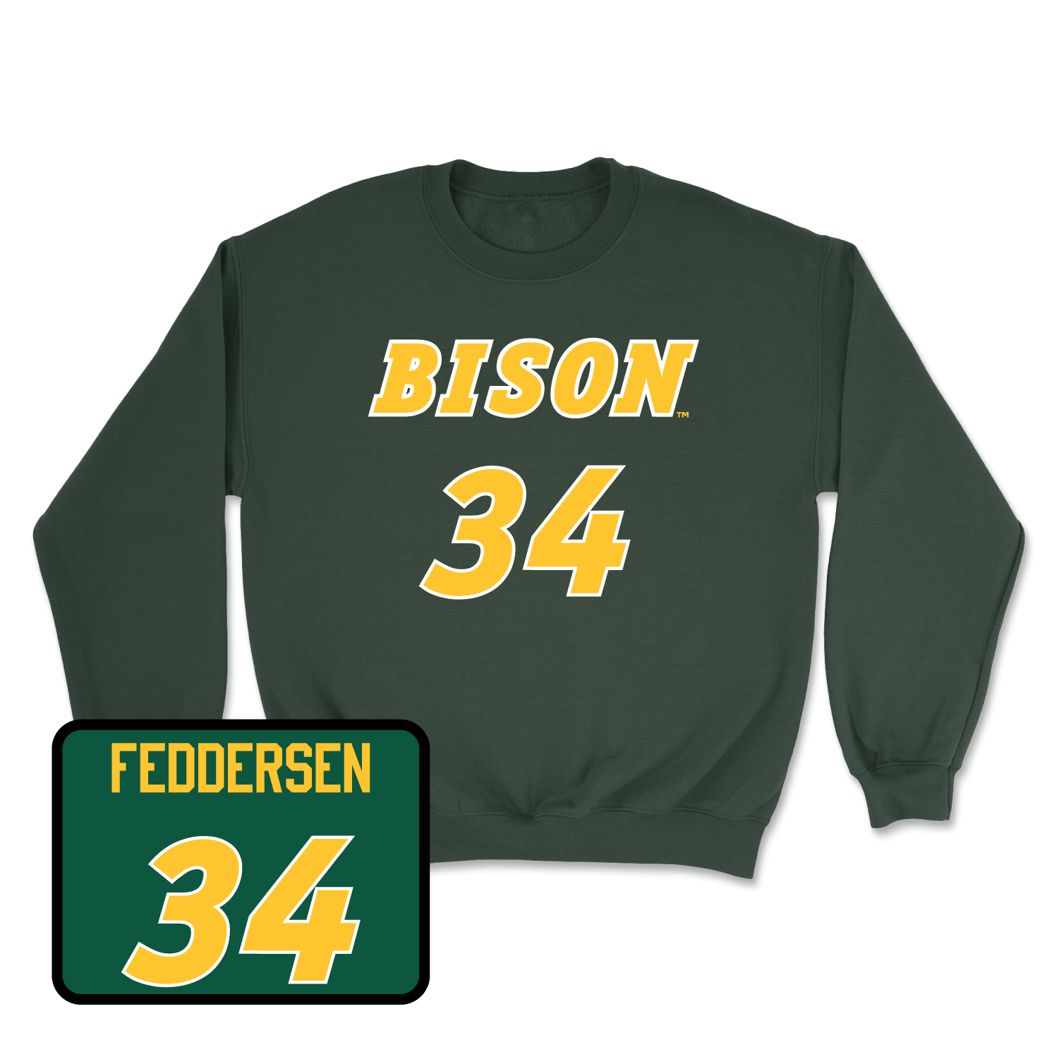 Green Men's Basketball Player Crew Medium / Noah Feddersen | #34