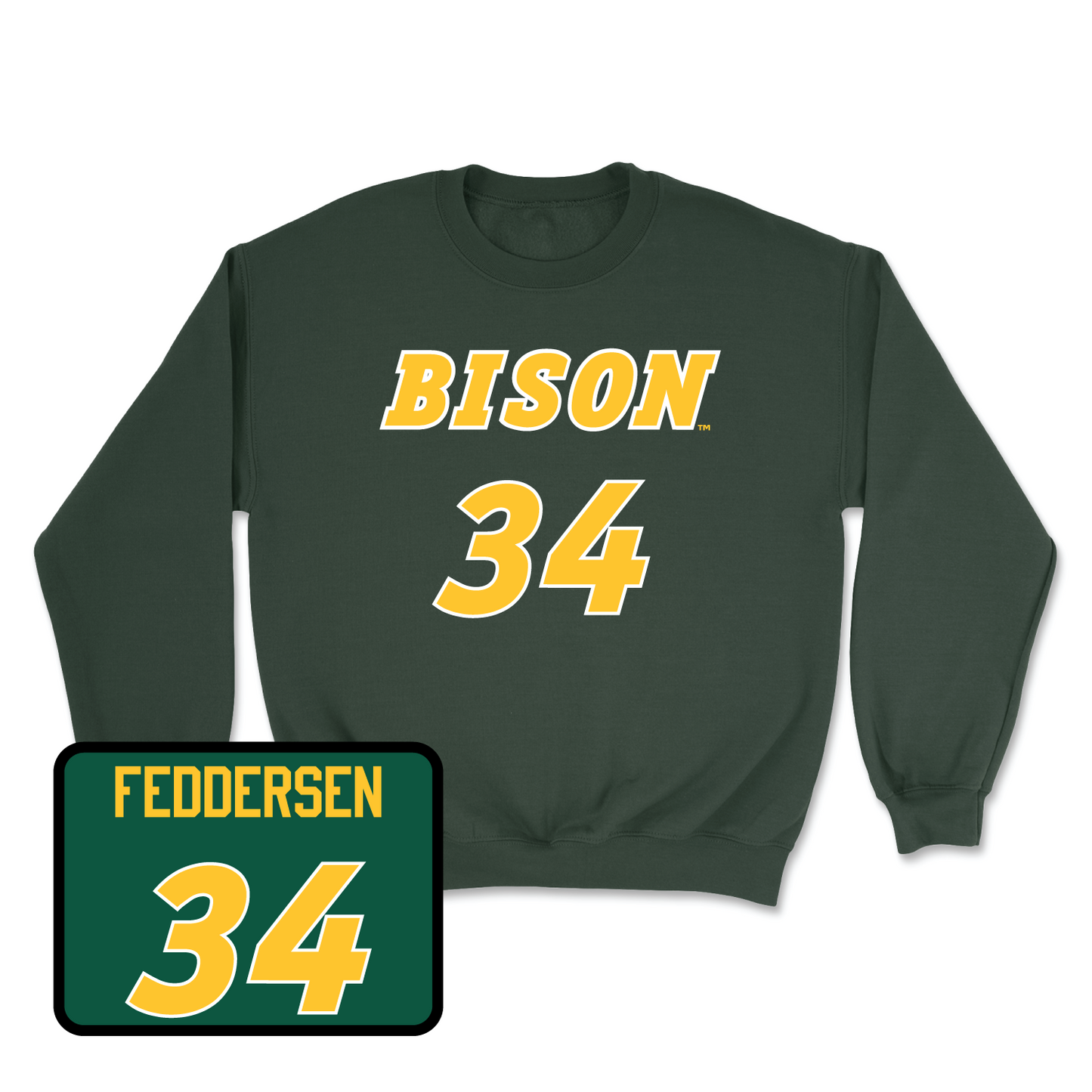 Green Men's Basketball Player Crew 3X-Large / Noah Feddersen | #34