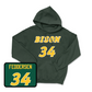 Green Men's Basketball Player Hoodie Medium / Noah Feddersen | #34
